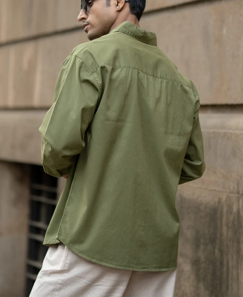 Green Double Pocket Lightweight Shirt - Image 6