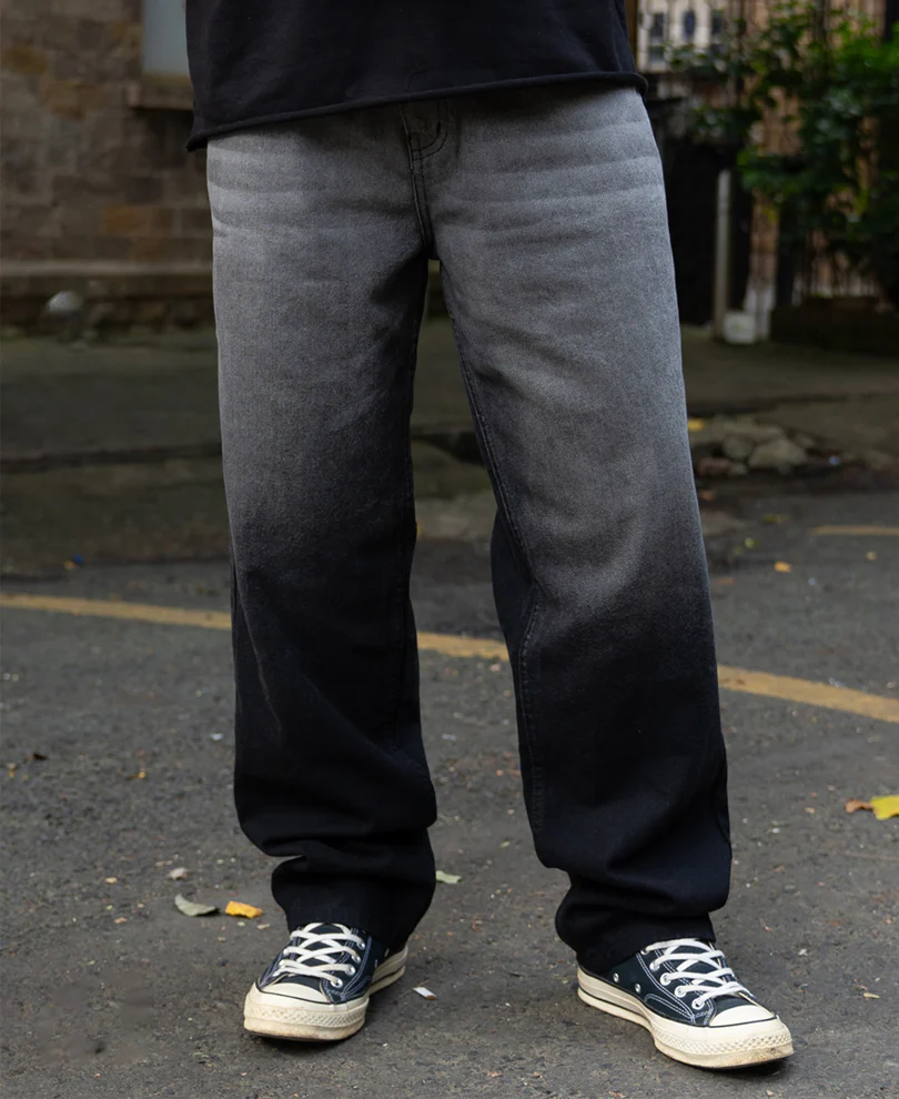 Grey Ombre Baggy Jeans - Image 2