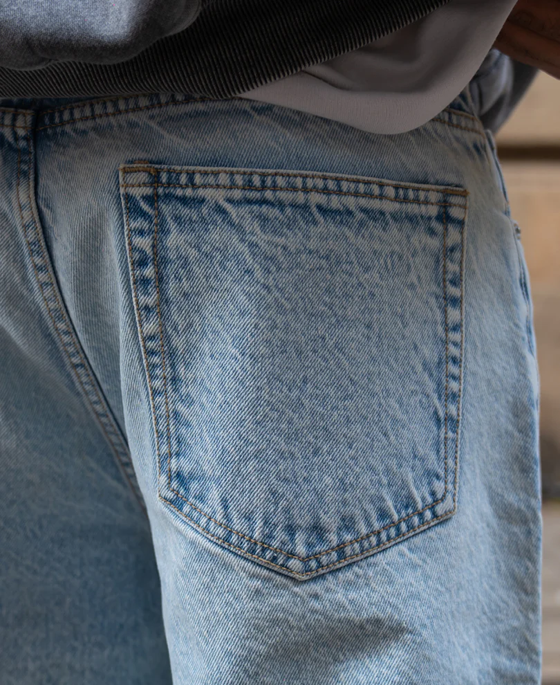 Light Blue Washed Baggy Jeans - Image 5