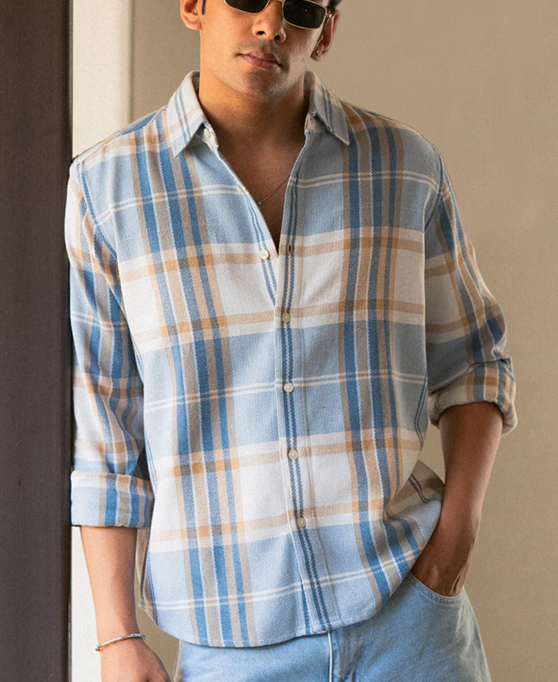 Multi Color Structured Checks Shirt
