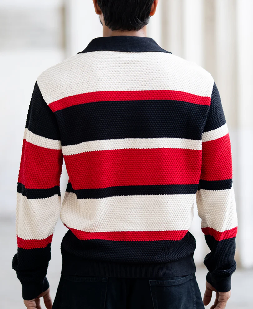 Multi Colour Regular Fit Full Sleeves T-Shirt - Image 3