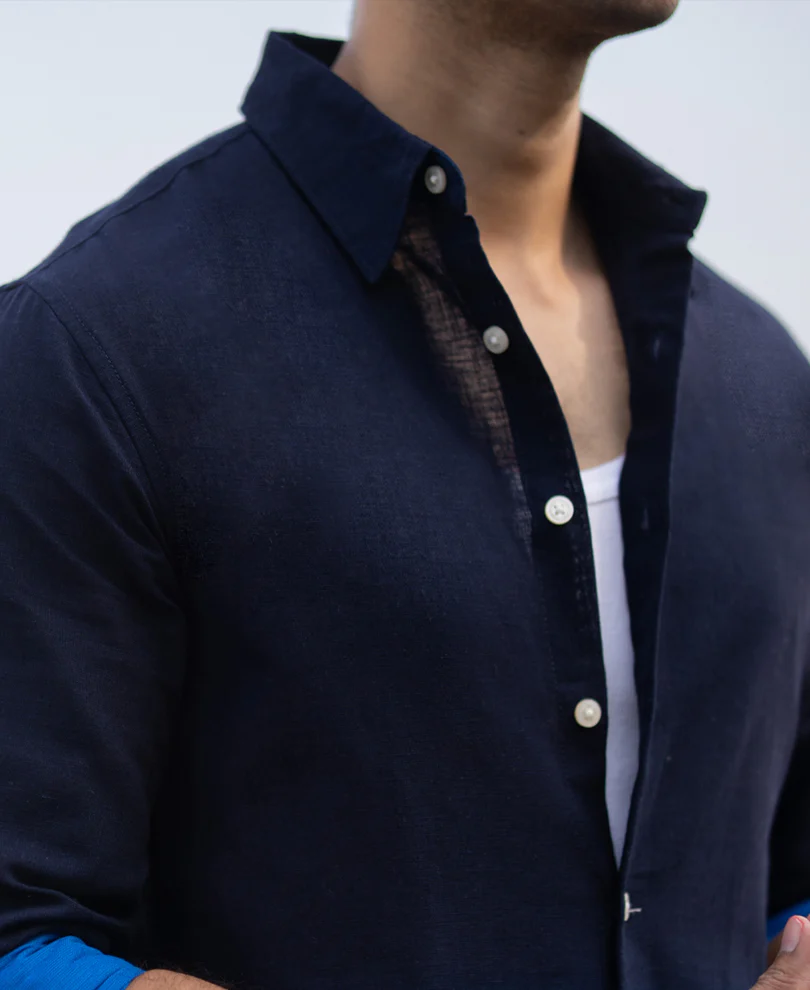 Navy And Royal Ombre Shirt - Image 3