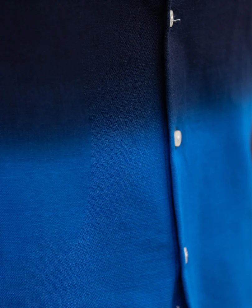 Navy And Royal Ombre Shirt - Image 4