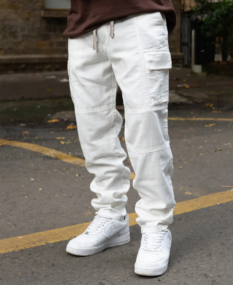 Off-White Cotton Cargo Pant - Image 2