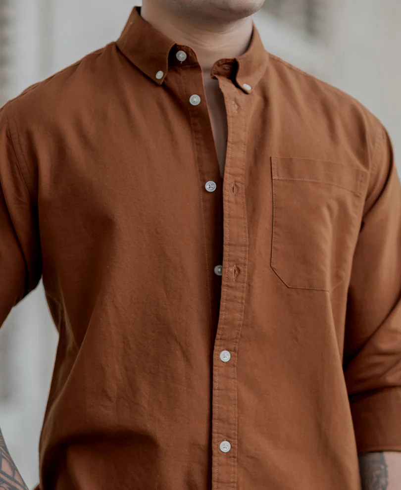 Tan Oxford Shirt - Image 3