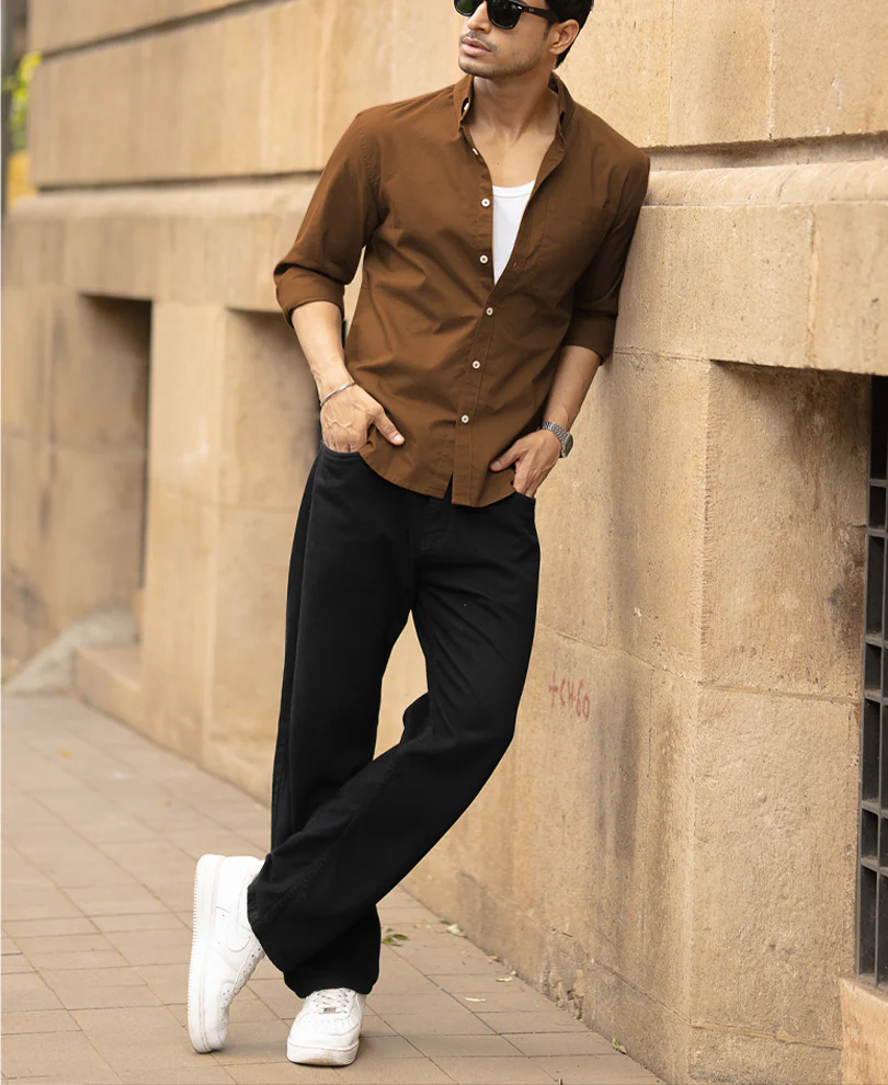 Toffee Brown Lightweight Oxford Shirt - Image 6