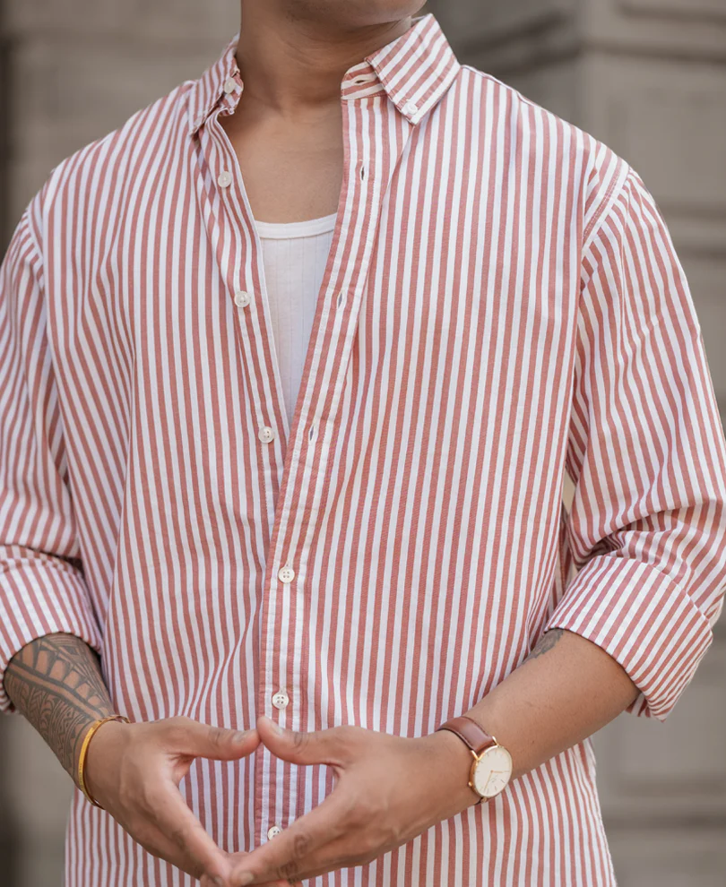 Rust Stripe Shirt - Image 4